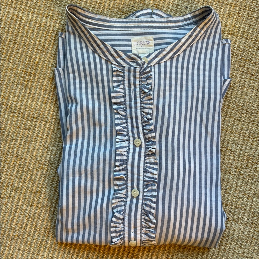 J. Crew Factory Popover University Stripe 100% Cotton